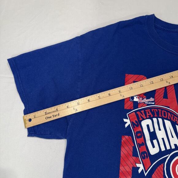 CHICAGO CUBS 2016 National League Champions Men's XL Short Sleeve Majestic MLB - Picture 7 of 9